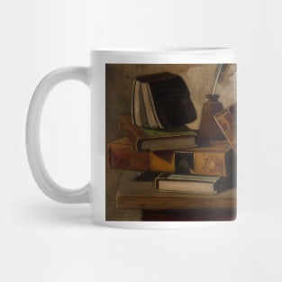 Still Life with Books, Inkpot, and Candlestick by John Frederick Peto Mug